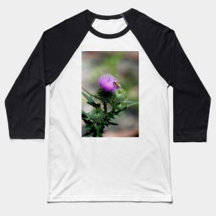 Thistle With Bee Baseball T-Shirt